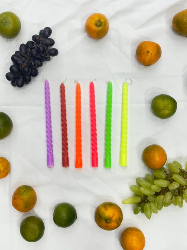 Colourful Candles - Pack of 6