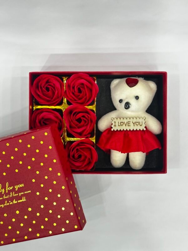 Teddy With Red Roses