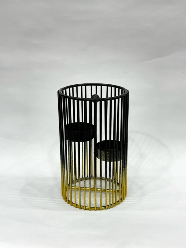 Candle Stand - Black and Golden