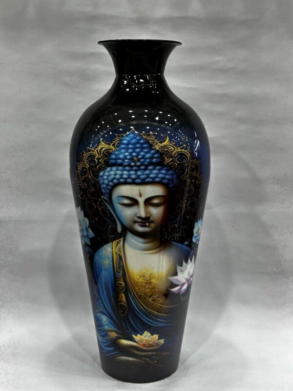 Metal Vase - Blue Buddha